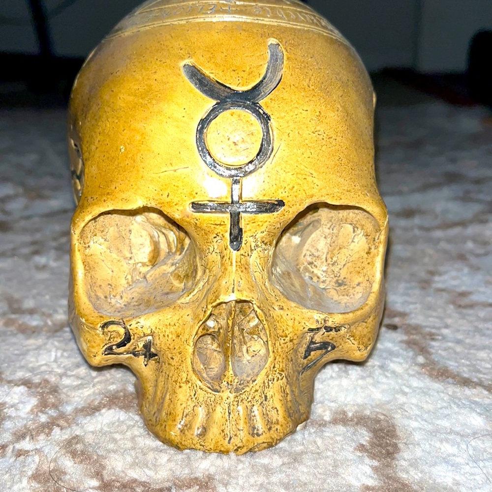 Skull with Pagan markings